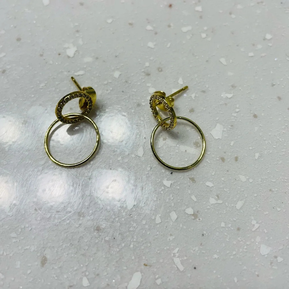 Hoop earrings from Nordstrom never worn - Picture 2 of 2